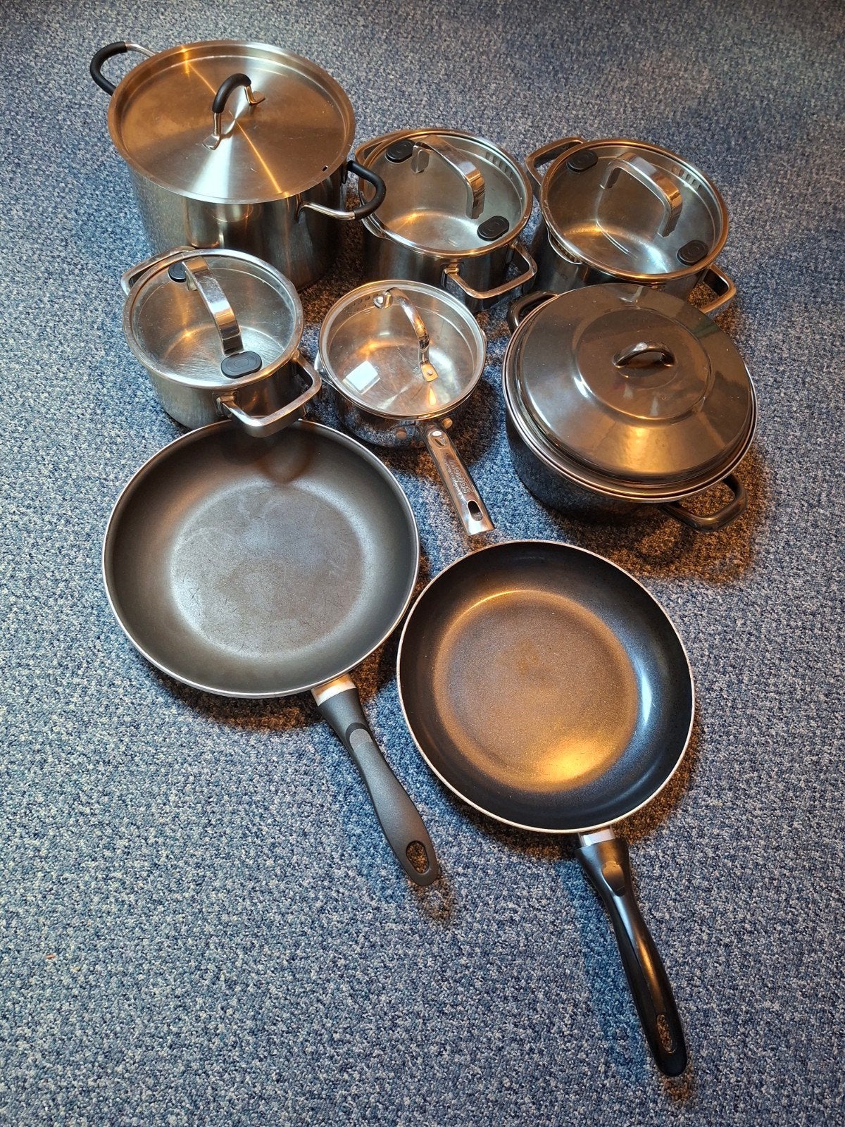 Diverse pannenset: Sola, Hema, Thomas, Tomado, Ophalen, Gebruikt, Rvs, Pannenset