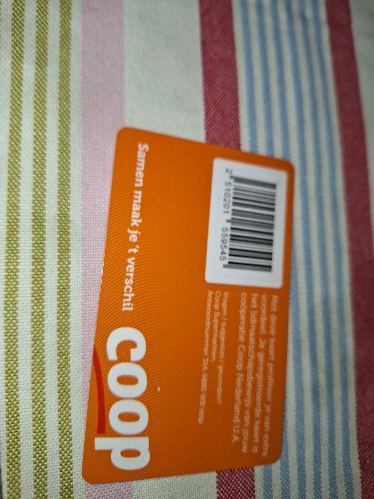 Pasje van COOP, Ophalen of Verzenden, Gebruikt