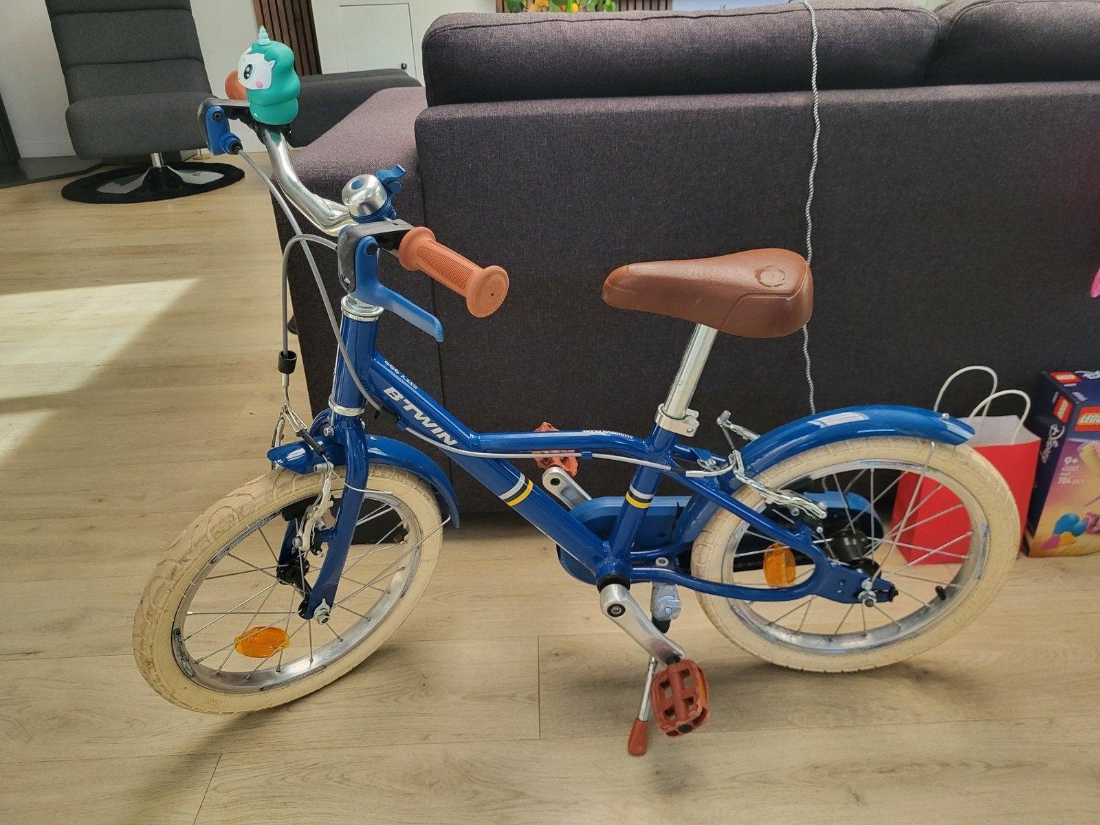 B'Twin kinderfiets 16 inch - Blauw, Fietsen en Brommers, Fietsen | Kinderfietsjes, Ophalen, Velgrem, B'Twin, 16 tot 20 inch