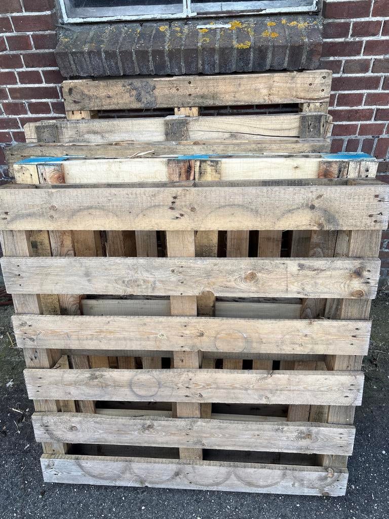 Pallets 110x110, 100x120 en 115x115, Doe-het-zelf en Verbouw, Hout en Planken, Ophalen, Gebruikt, Minder dan 25 mm, Minder dan 200 cm