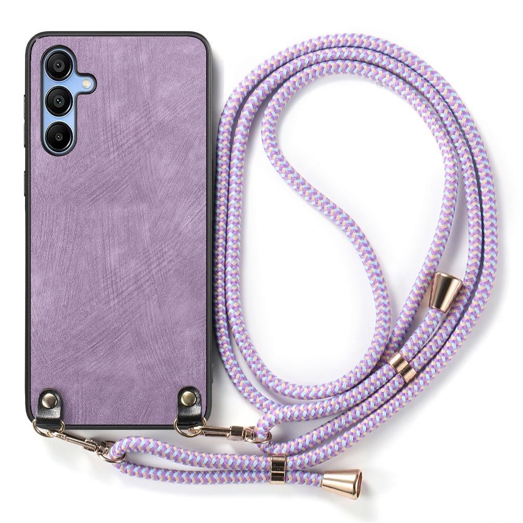 Galaxy A55 Backcover +Schouderband + Screenprotector _ Paars, Verzenden, Nieuw, Overige modellen, Hoesje of Tasje
