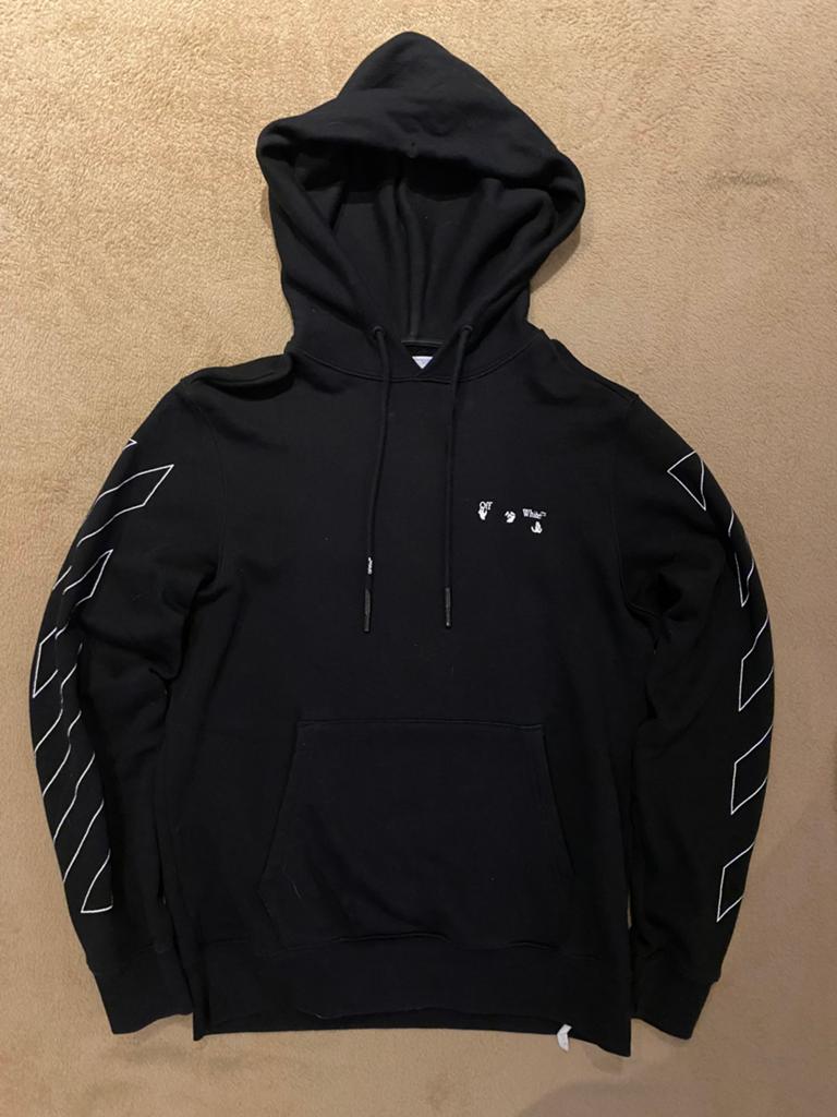 Off-White Diag OW Logo Hoodie, Kleding | Heren, Truien en Vesten, Ophalen of Verzenden, Zo goed als nieuw, Maat 48/50 (M), Zwart
