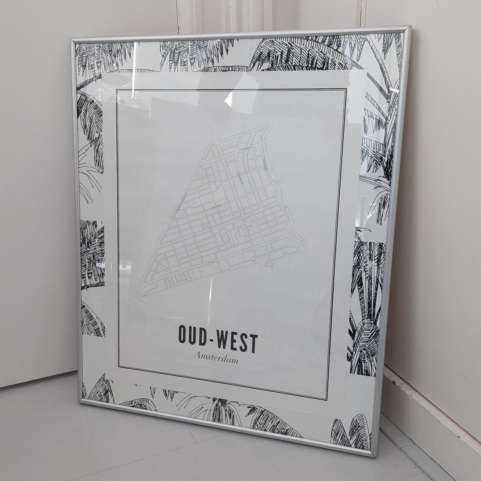 Lijst 60x50 Amsterdam Oud-west Poster Wijck, Ophalen