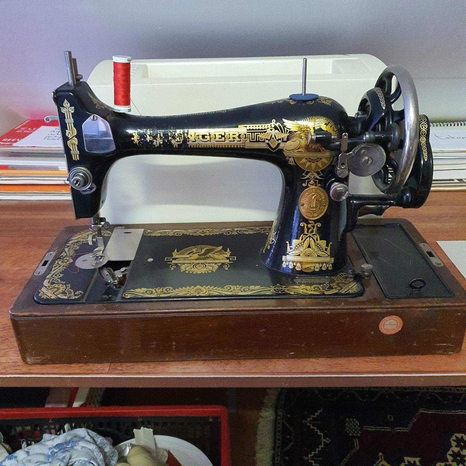 3 Antieke Naaimachines: Simplex en 2 Singer, Ophalen