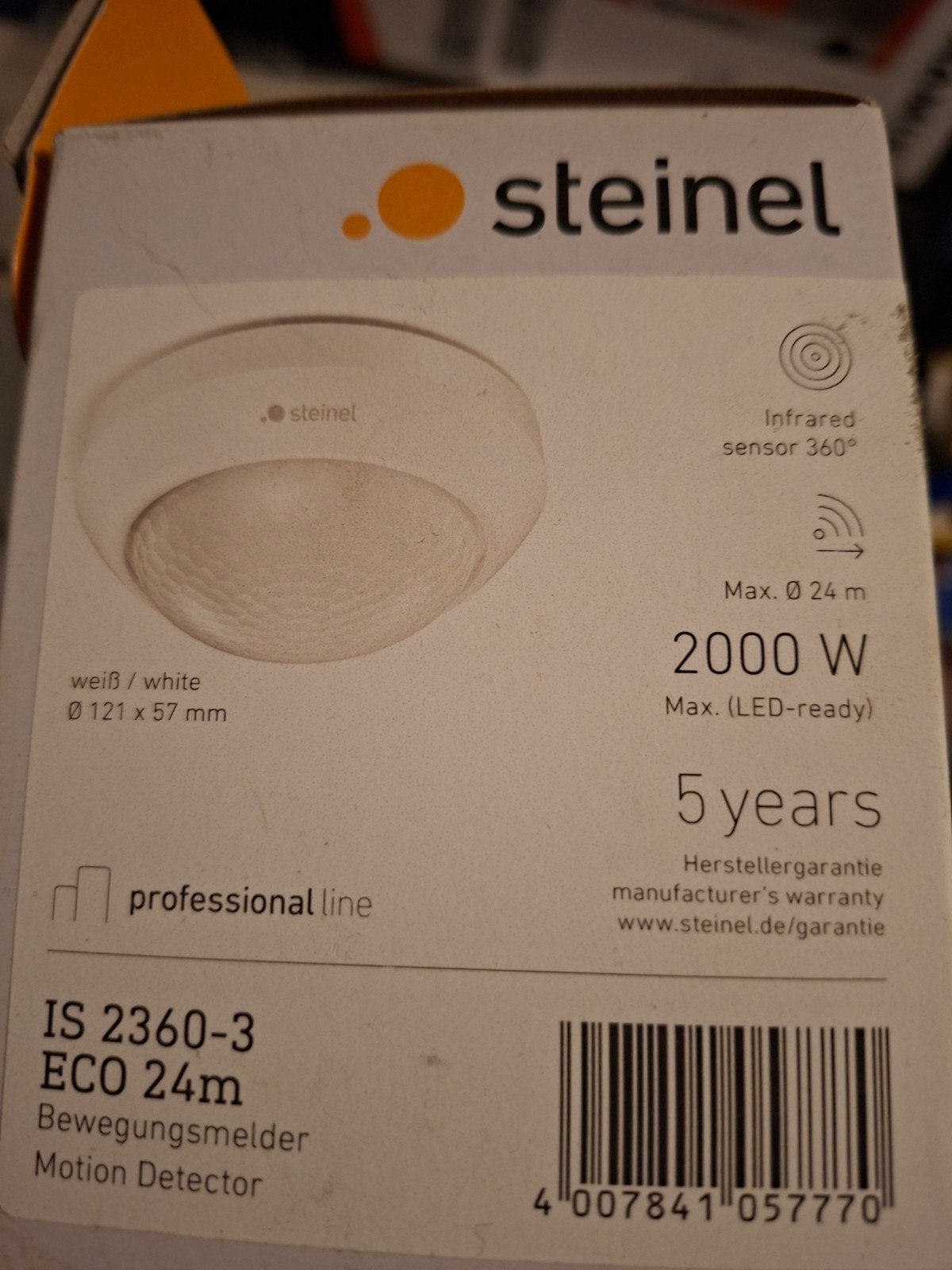 Steinel IS 2360-3 ECO 24m Bewegingsmelder Nieuw in Doos, Ophalen