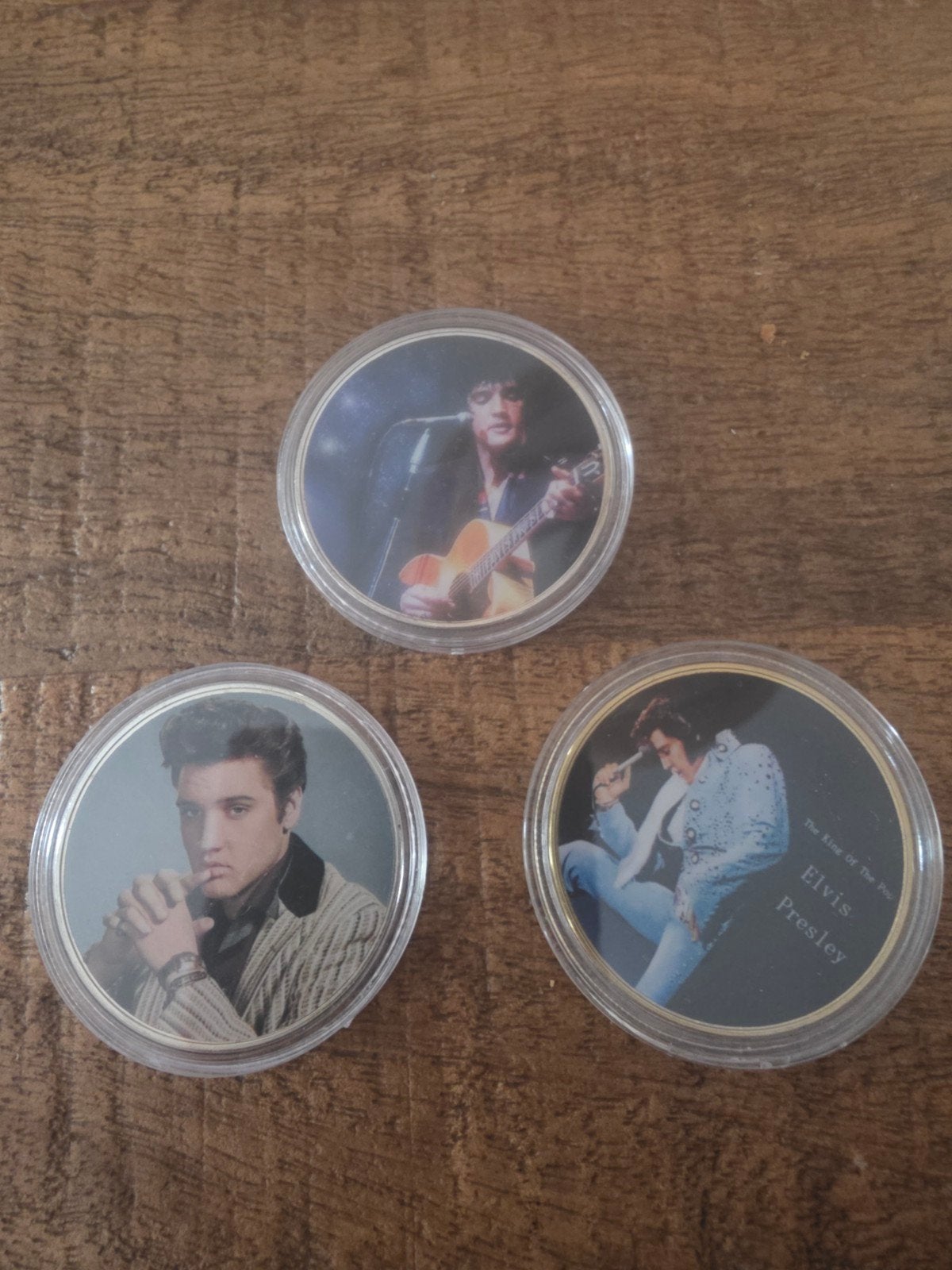 Elvis Presley Herdenkingsmunten - Set van 3, Ophalen of Verzenden, Zo goed als nieuw, Overige typen