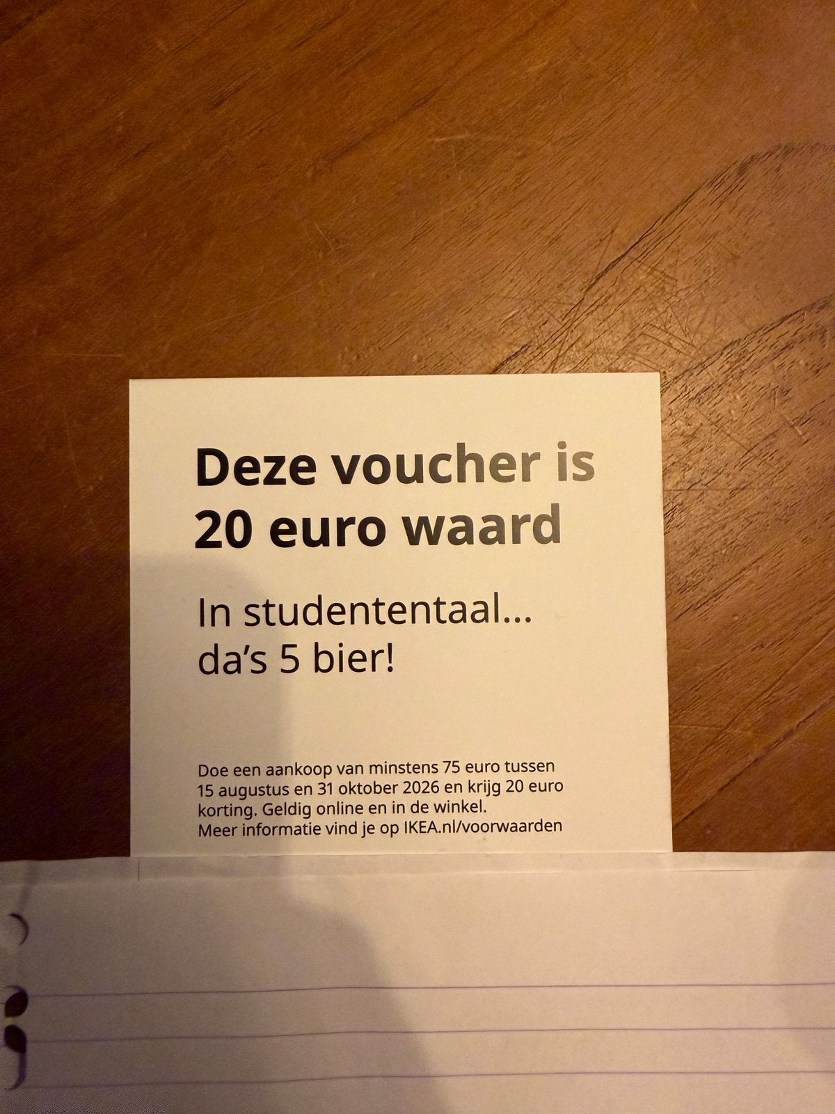 Voucher Ikea €20,-, Kortingsbon, Warenhuis- of Winkelbon