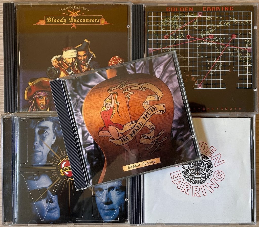 GOLDEN EARRING - Verzameling van 5 80s/90s albums ( 5 CDs ), Ophalen of Verzenden, Zo goed als nieuw, Classic Rock