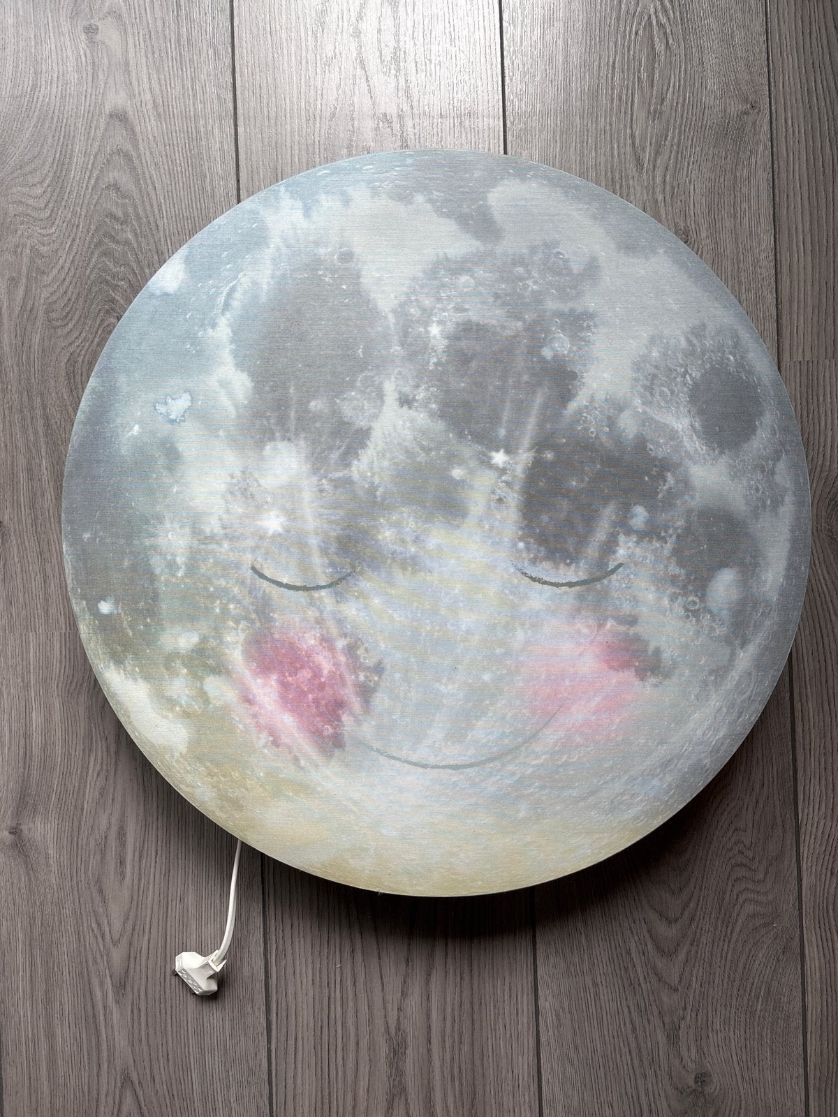 Prachtige kinderlamp "Ga slapen maan" met dieren, Overige merken, Ophalen of Verzenden, Zo goed als nieuw, Meerkleurig