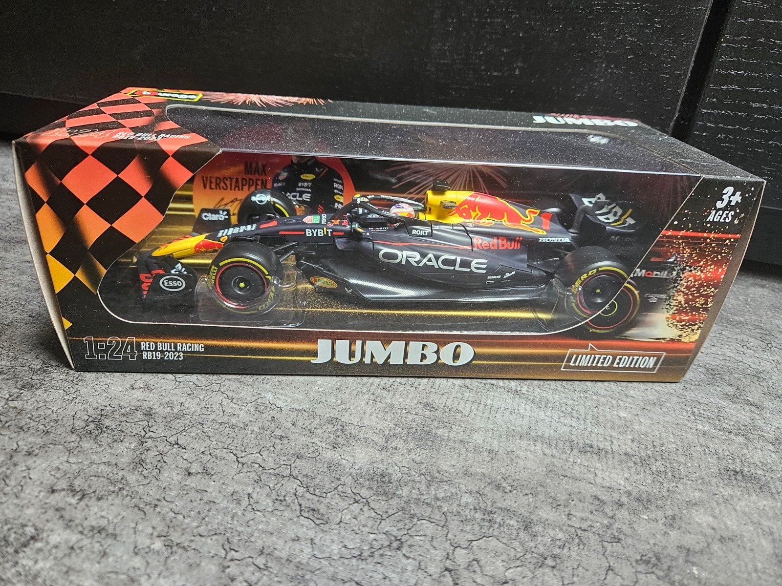 Jumbo Max Verstappen Red Bull Racing F1 auto 1:24 Limited Ed, Ophalen of Verzenden, Nieuw, 1:9 t/m 1:12, Auto