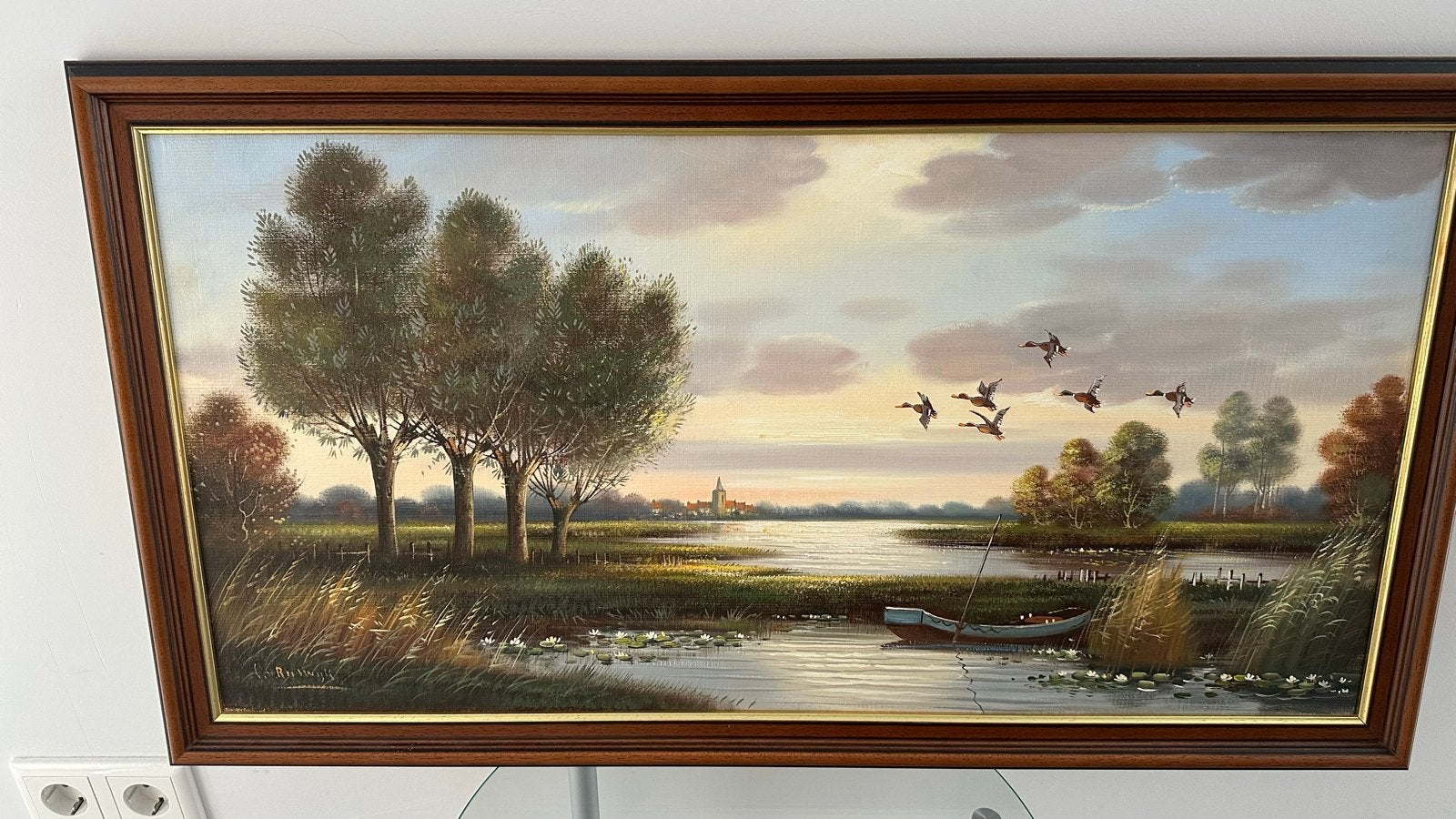 Olieverfschilderij Cornelis van Rijswijk - Hollands landscha, Ophalen
