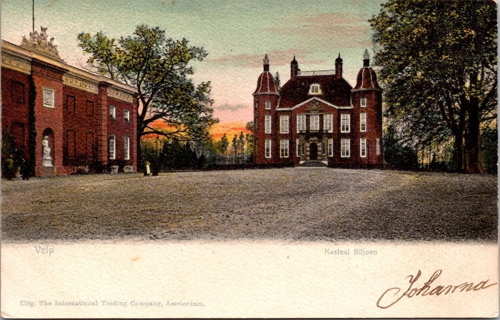 Velp - 10 antieke ansichtkaarten Kasteel Biljoen III, Verzenden, Voor 1920, Gelopen, Gelderland