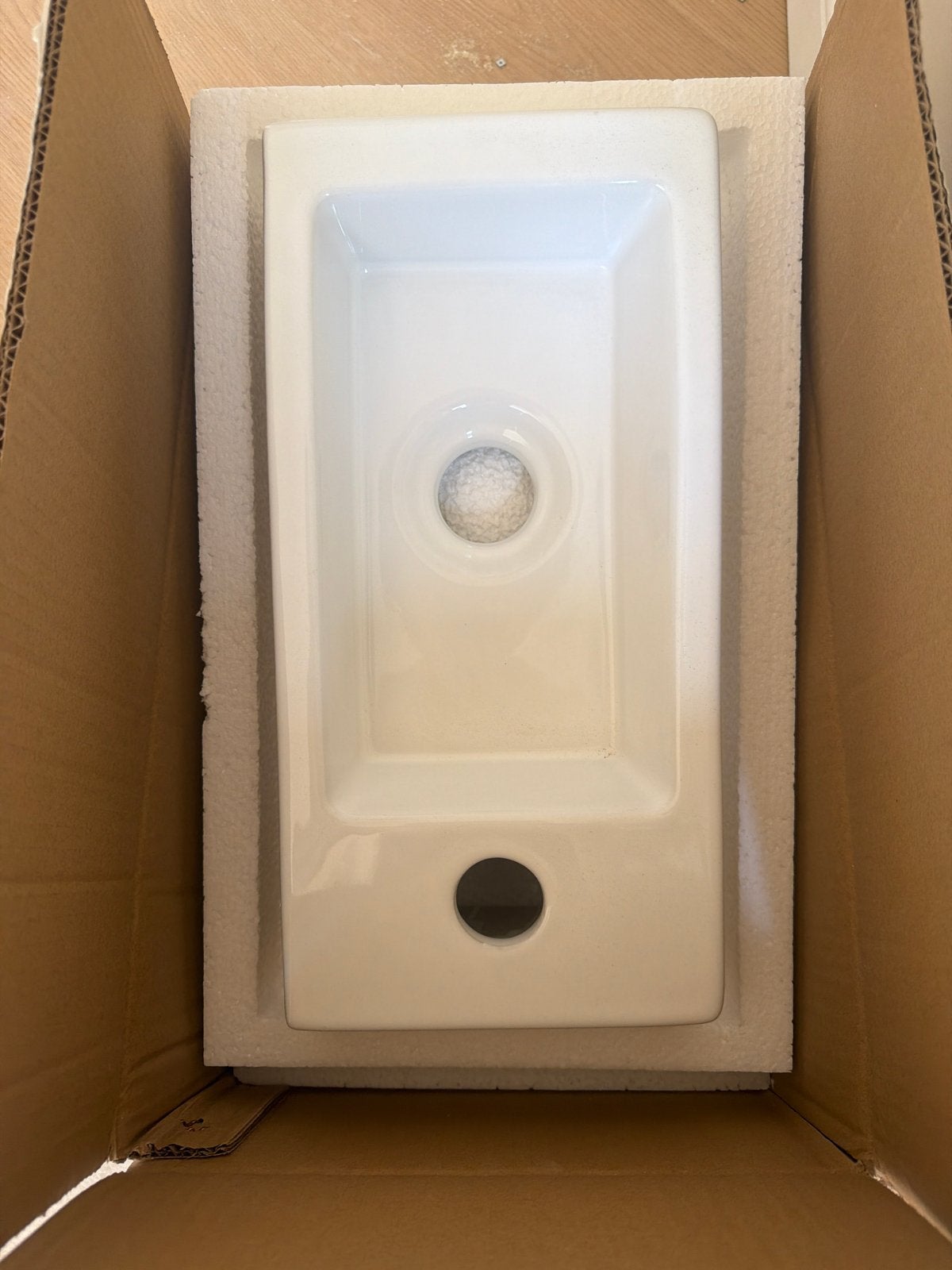 Fontein Wiesbaden Rhea Mini Rechthoek 36x18x9cm Keramiek Wit, Verzenden, Nieuw, Wastafel