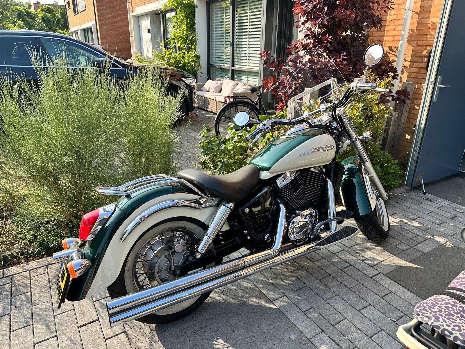Honda Shadow Aero c3 met Vance&Hines Longshot uitlaten, Sportuitlaat, Chopper, Gebruikt, Particulier