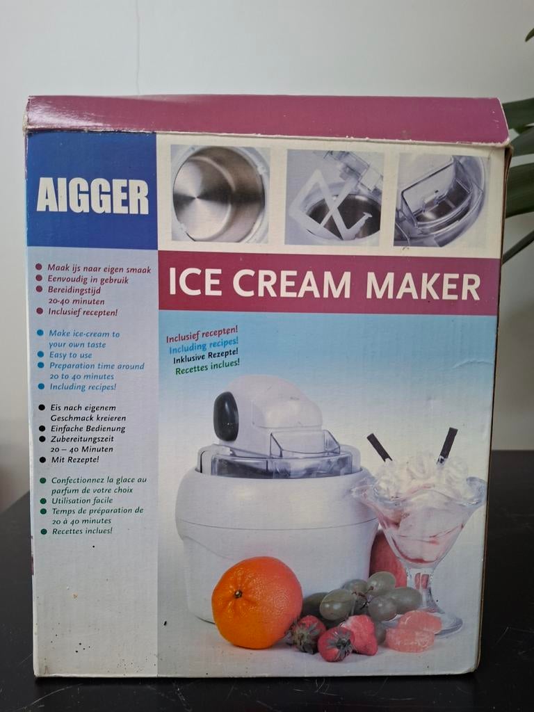 Aigger IJsmaker - Maak zelf heerlijk ijs!, Witgoed en Apparatuur, IJsmachines, Ophalen