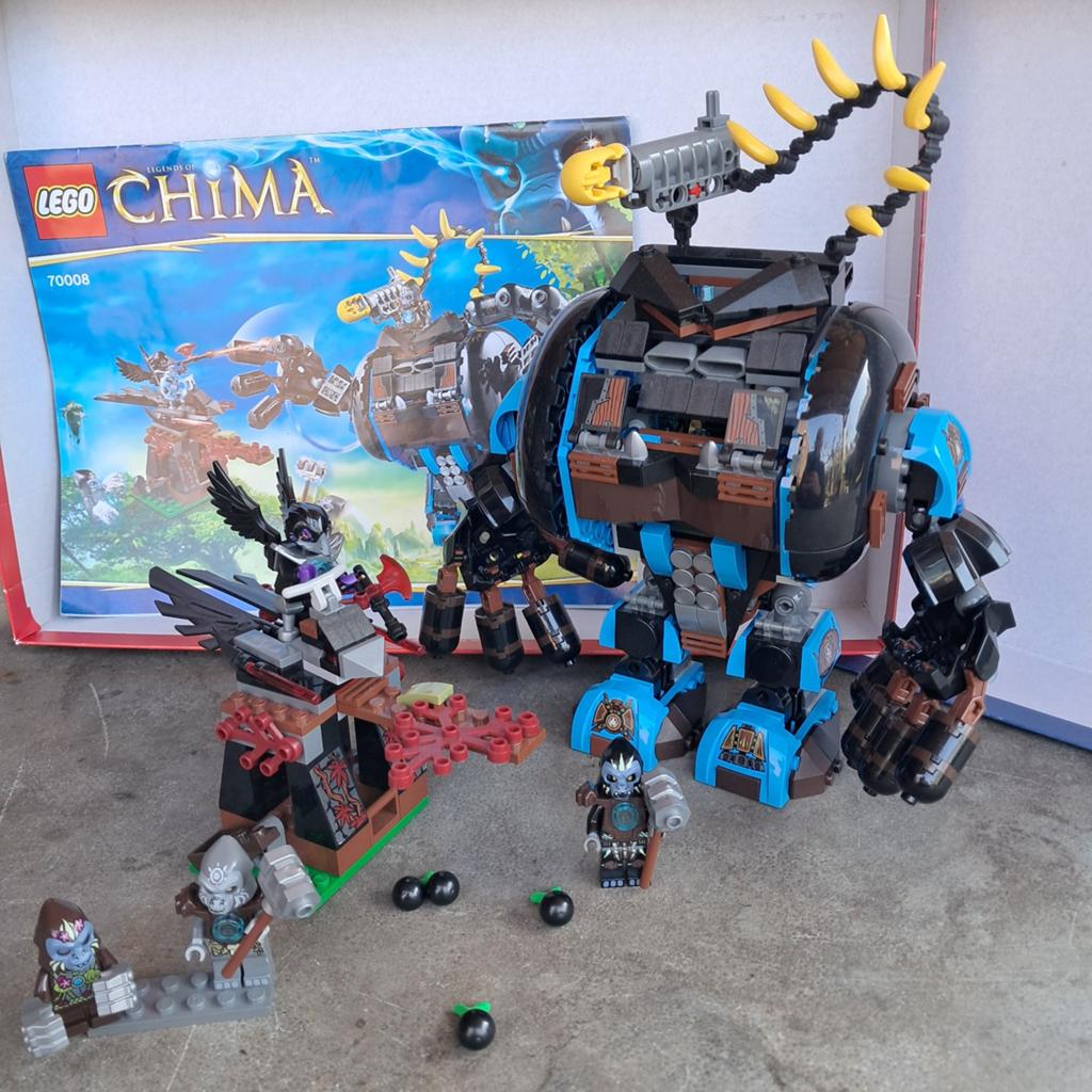 LEGO Chima 70008 Gorzan's Gorilla Striker met instructies, Compleet, Gebruikt, Lego, Ophalen of Verzenden