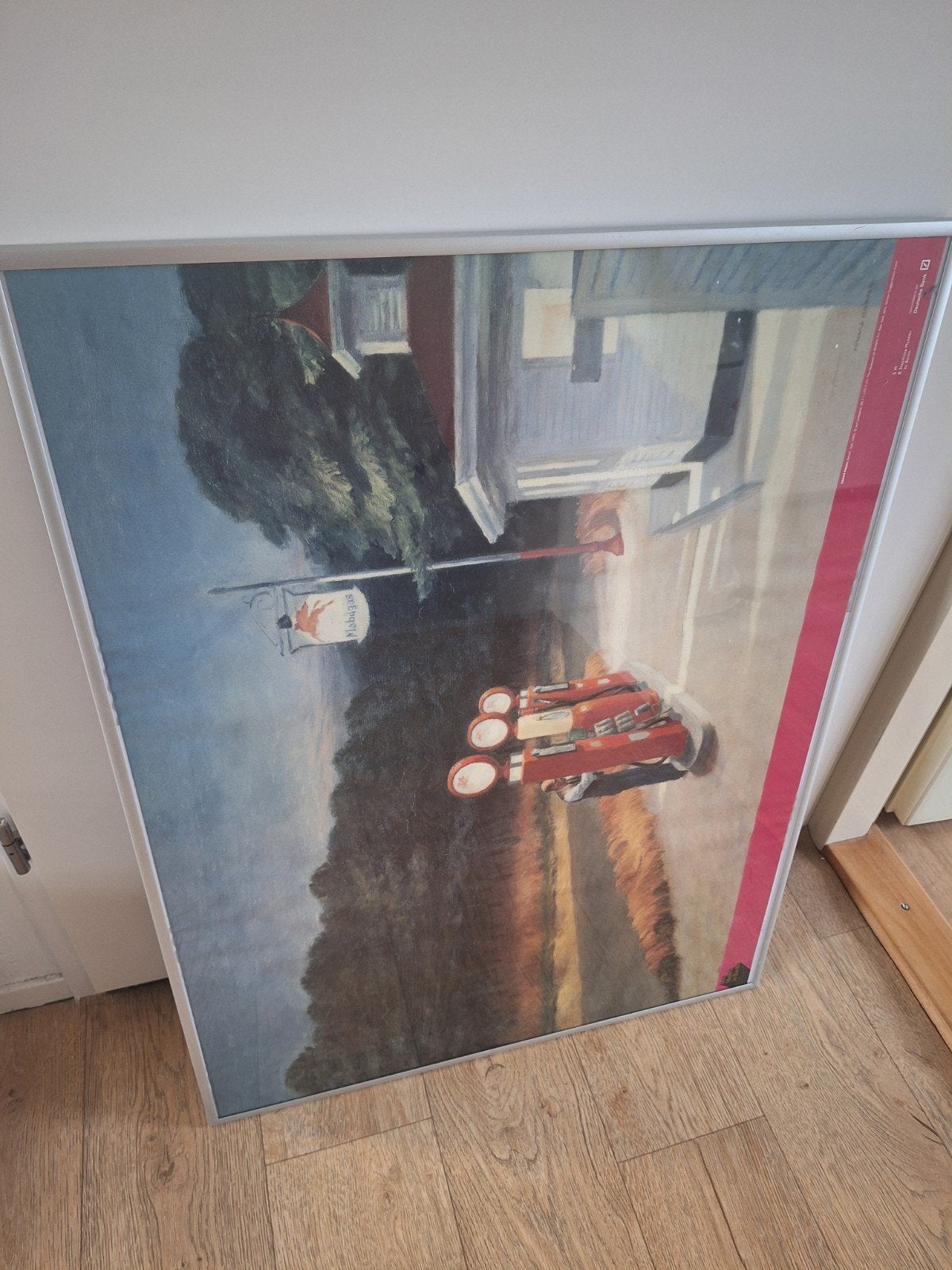 Lijst 60x80 cm grijs/zilver, Huis en Inrichting, Woonaccessoires | Lijsten, Ophalen, Gebruikt, Met afbeelding, Fotolijst