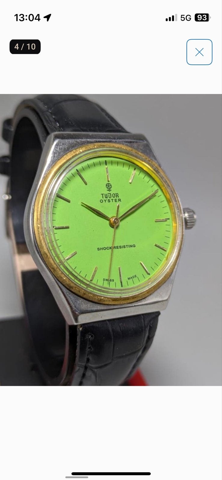 Vintage Tudor Oyster Shock Resisting Horloge - Ruilen/Verkop, Overige merken, Staal, Polshorloge, Ophalen of Verzenden