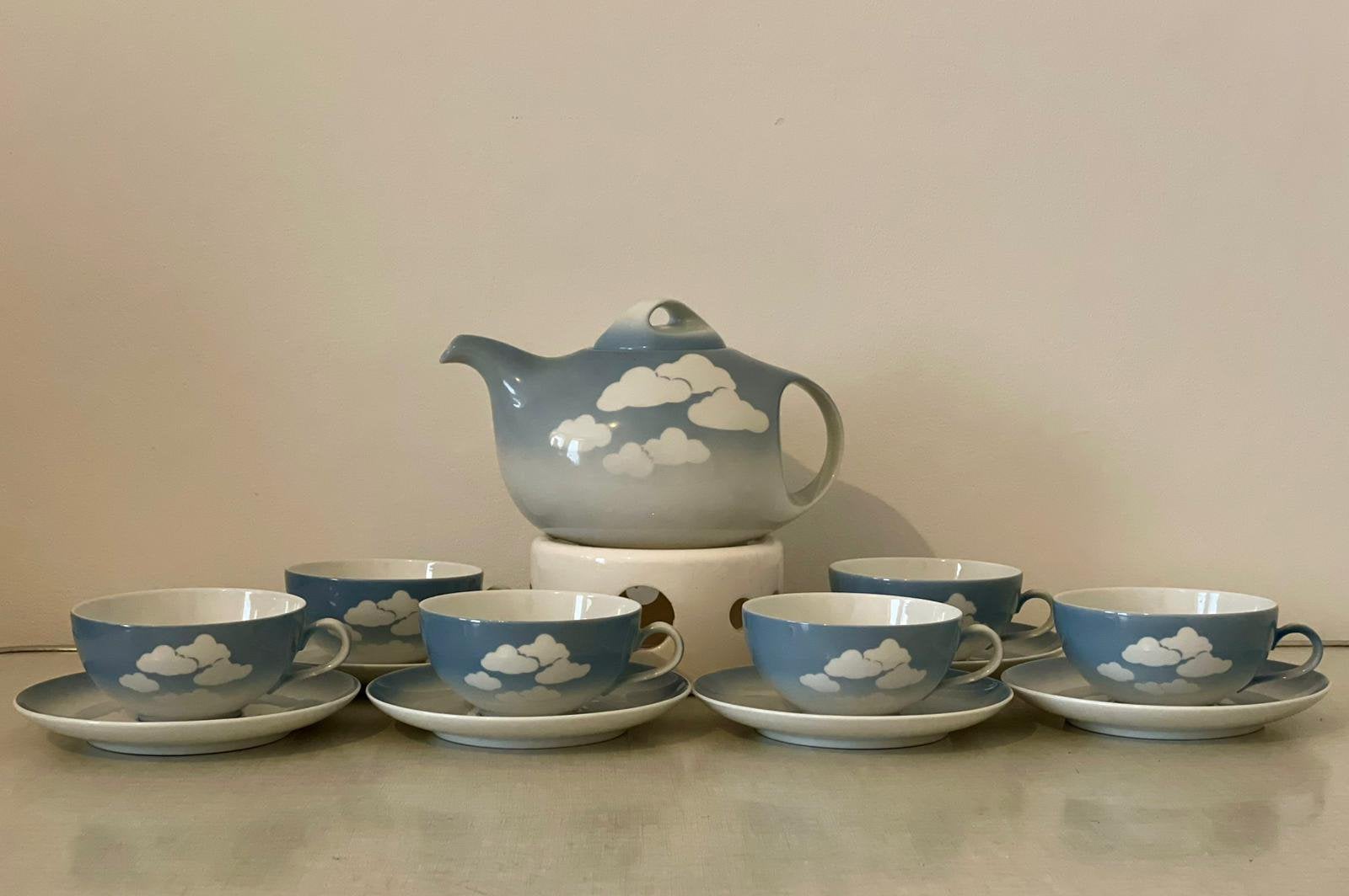 Waechtersbach West Germany cloud tea set 70s, Antiek en Kunst, Ophalen of Verzenden