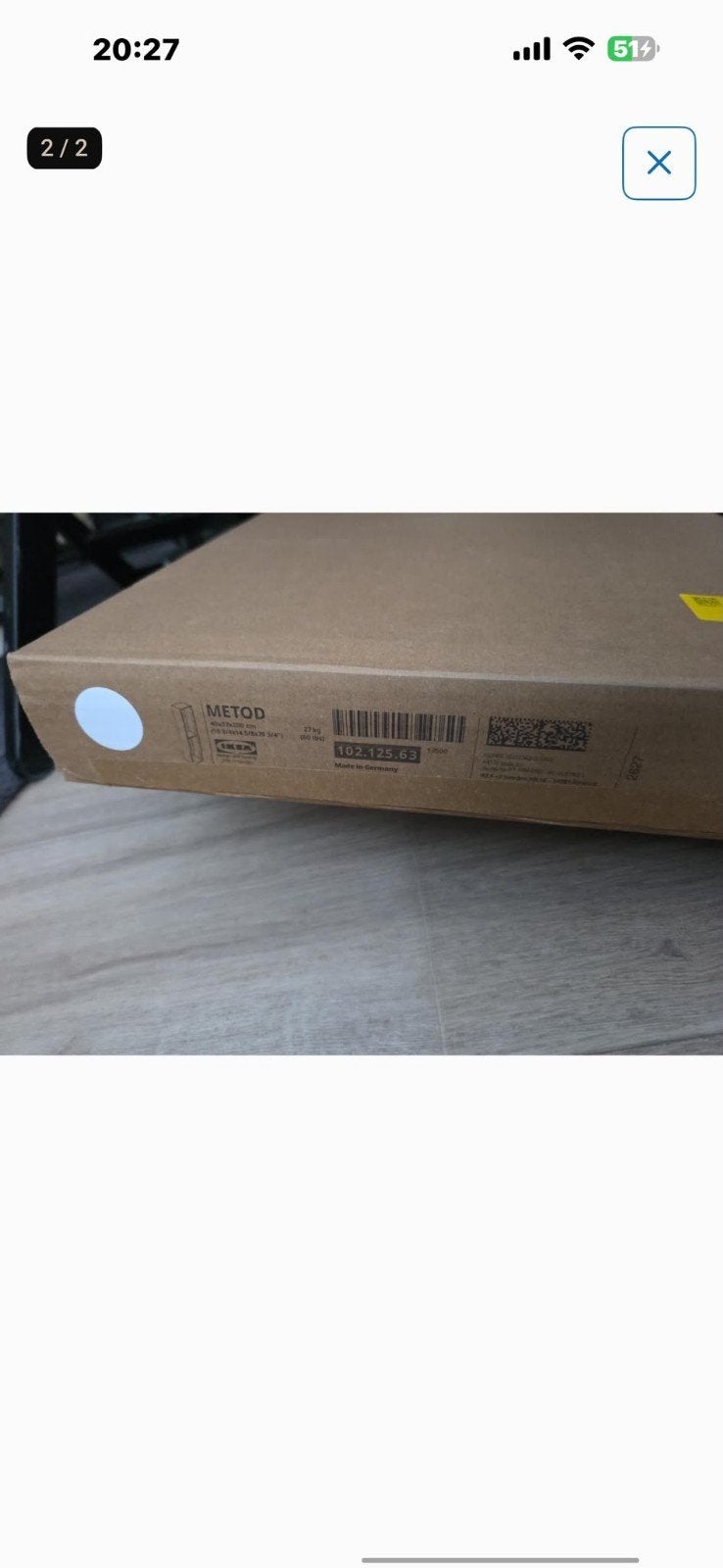IKEA METOD Hoge kast, wit, 40x37x200 cm, Ophalen, Nieuw