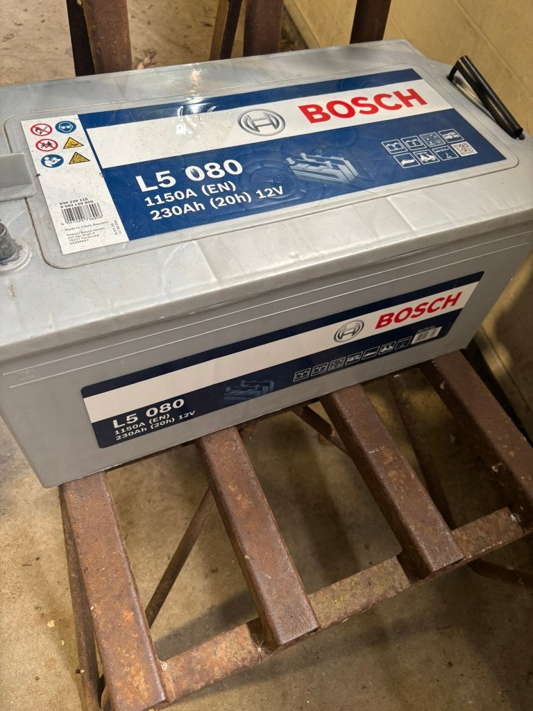 Bosch L5 080 semi-tractie accu 230Ah, 12V — 100% SOH, Gebruikt