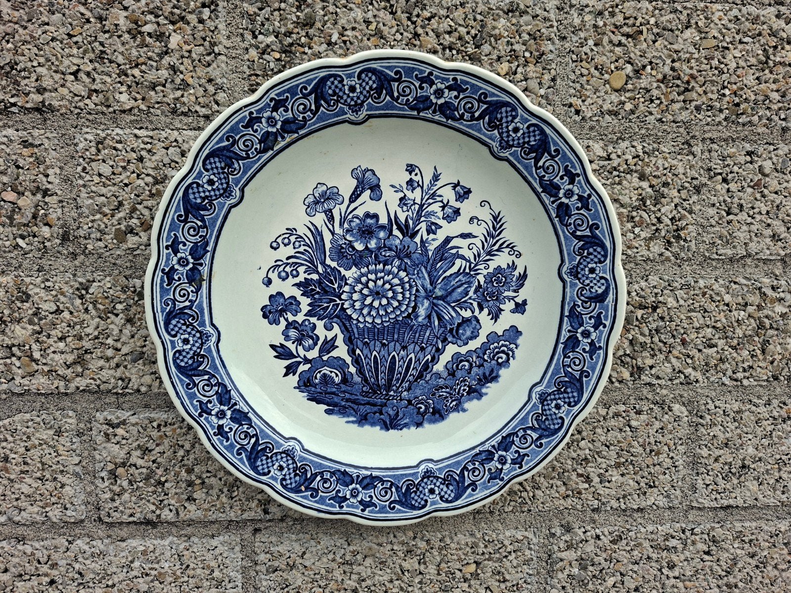 Antiek Delfts Blauw Wandbord - Royal Sphinx Maastricht, Ophalen of Verzenden