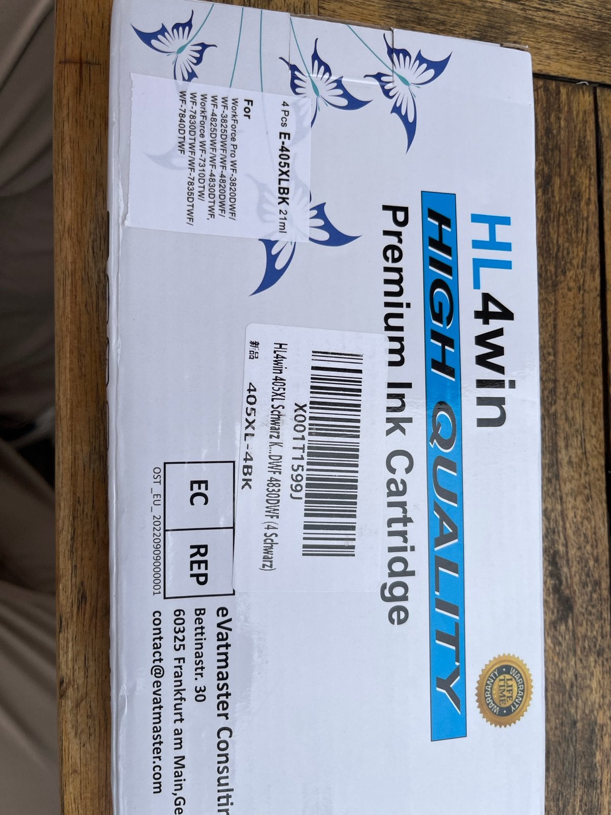 HL4win Premium Inktcartridge van 405XL-4BK voor Epson NIEUW, Computers en Software, Ophalen of Verzenden, Nieuw, Cartridge