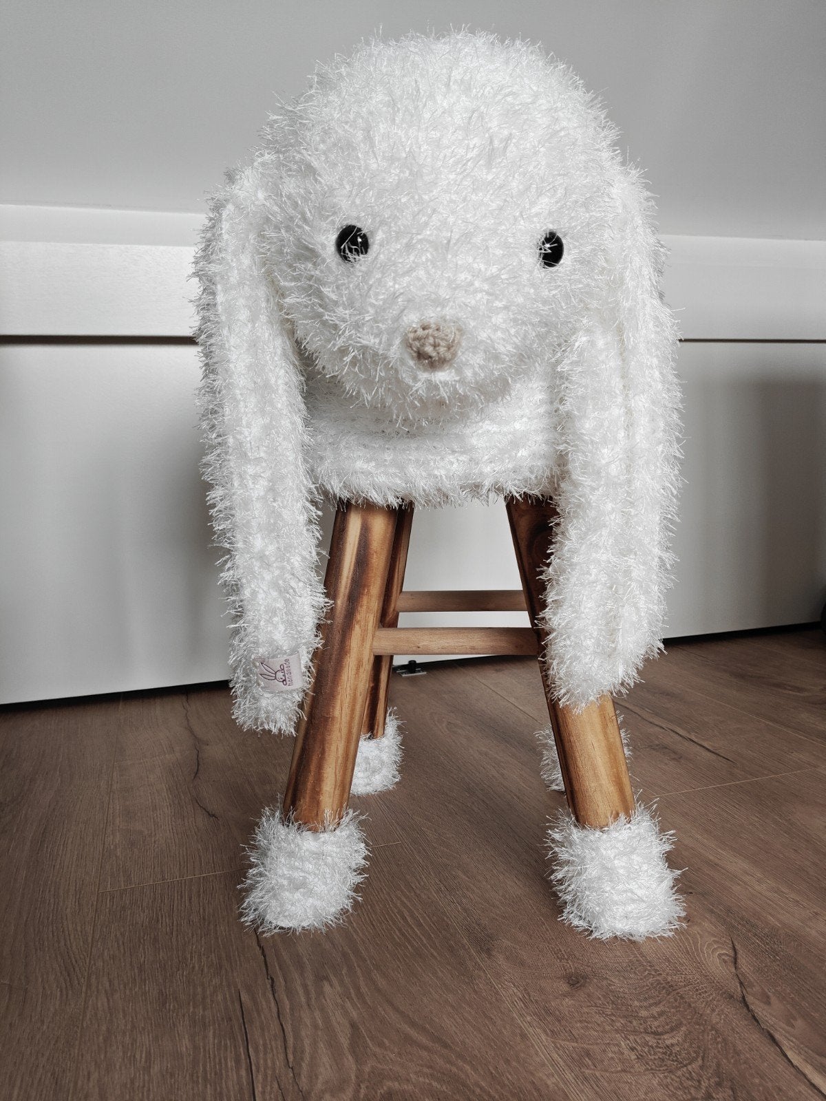 Gehaakt krukje konijn voor de babykamer! *NIEUW*, Ophalen of Verzenden, Nieuw, Hout