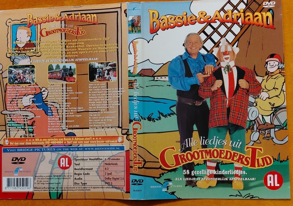 Bassie & Adriaan - Alle liedjes uit Grootmoeders Tijd DVD, Ophalen of Verzenden