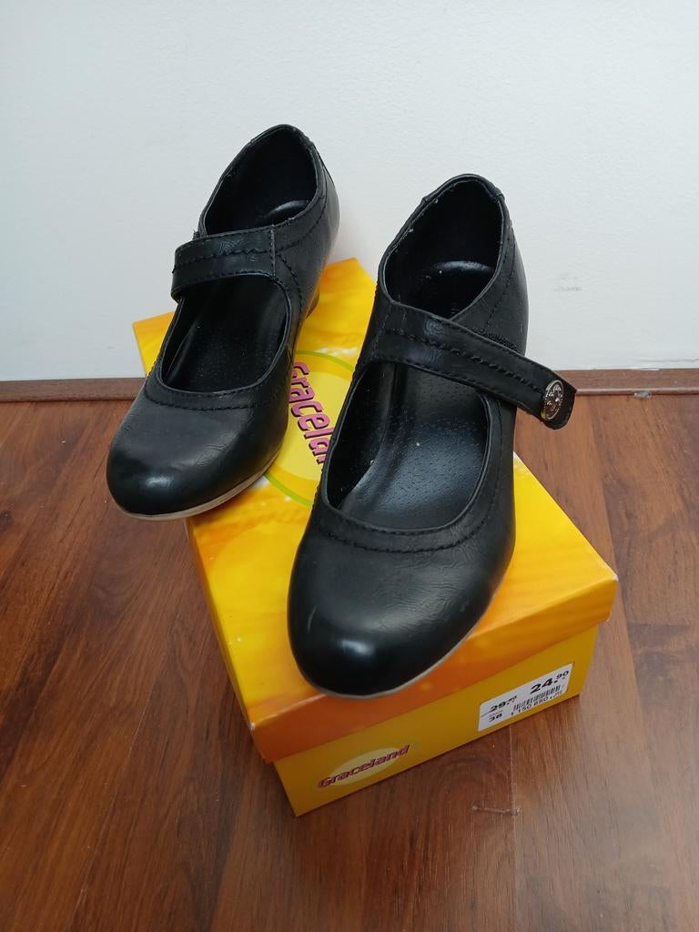 Zwarte pumps met bandje, perfect voor gala! Maat 38, Ophalen, Pumps, Zwart, Graceland