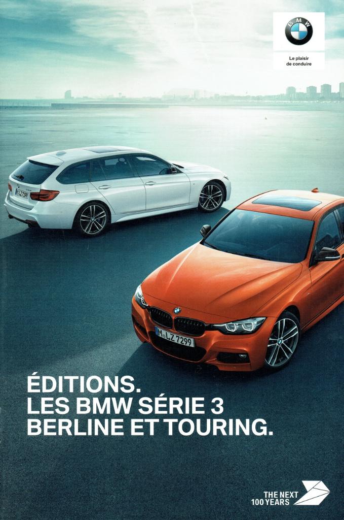 Folder BMW 3-serie Berline & Touring Éditions (België 2017), Verzenden, Gelezen, BMW
