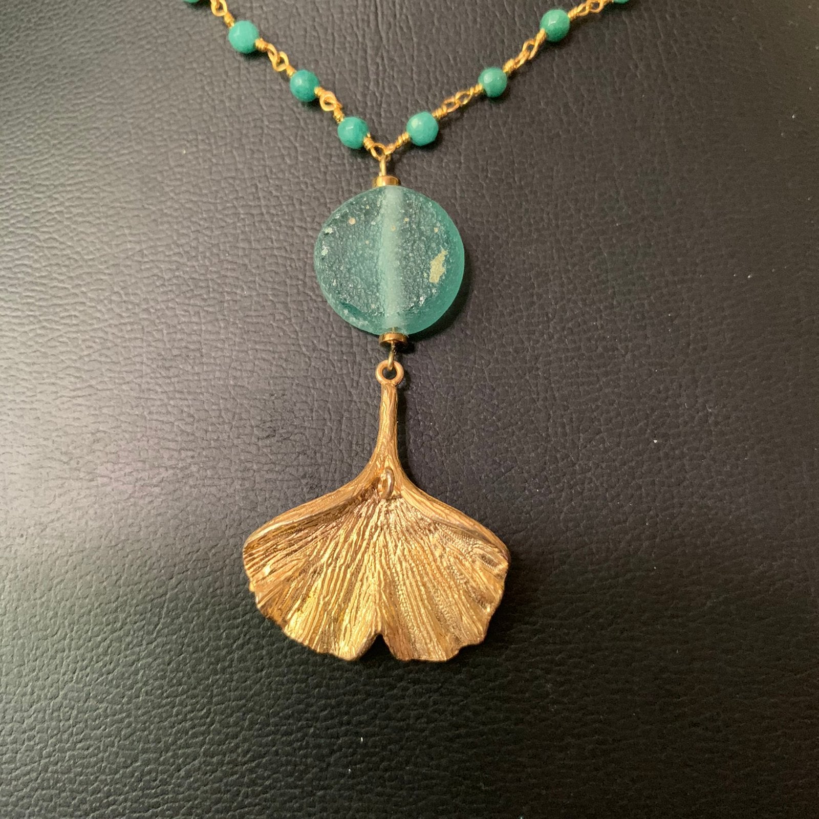 Romeins glas antiek amazoniet beschermt intuïtie magie uniek, Blauw, Magnolia11, Nieuw, Ophalen of Verzenden