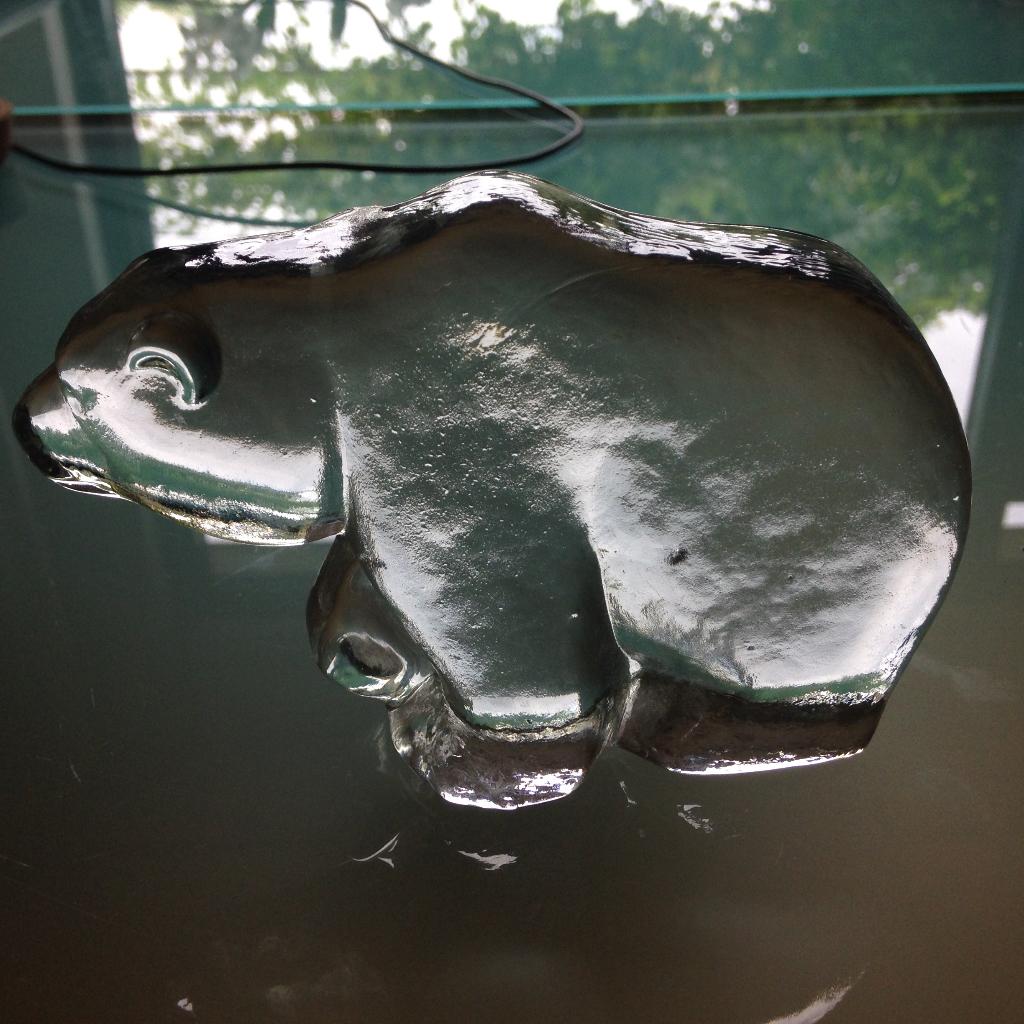 Hadeland glasdesign Ijsbeer helder glas, Ophalen of Verzenden