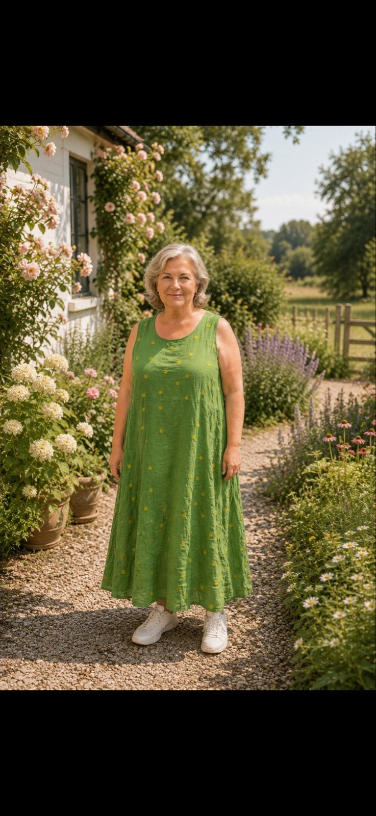 Moonshine LINNEN jurk maat 48/52 - Nieuw, Kleding | Dames, Ophalen of Verzenden, Nieuw, Groen, Jurk