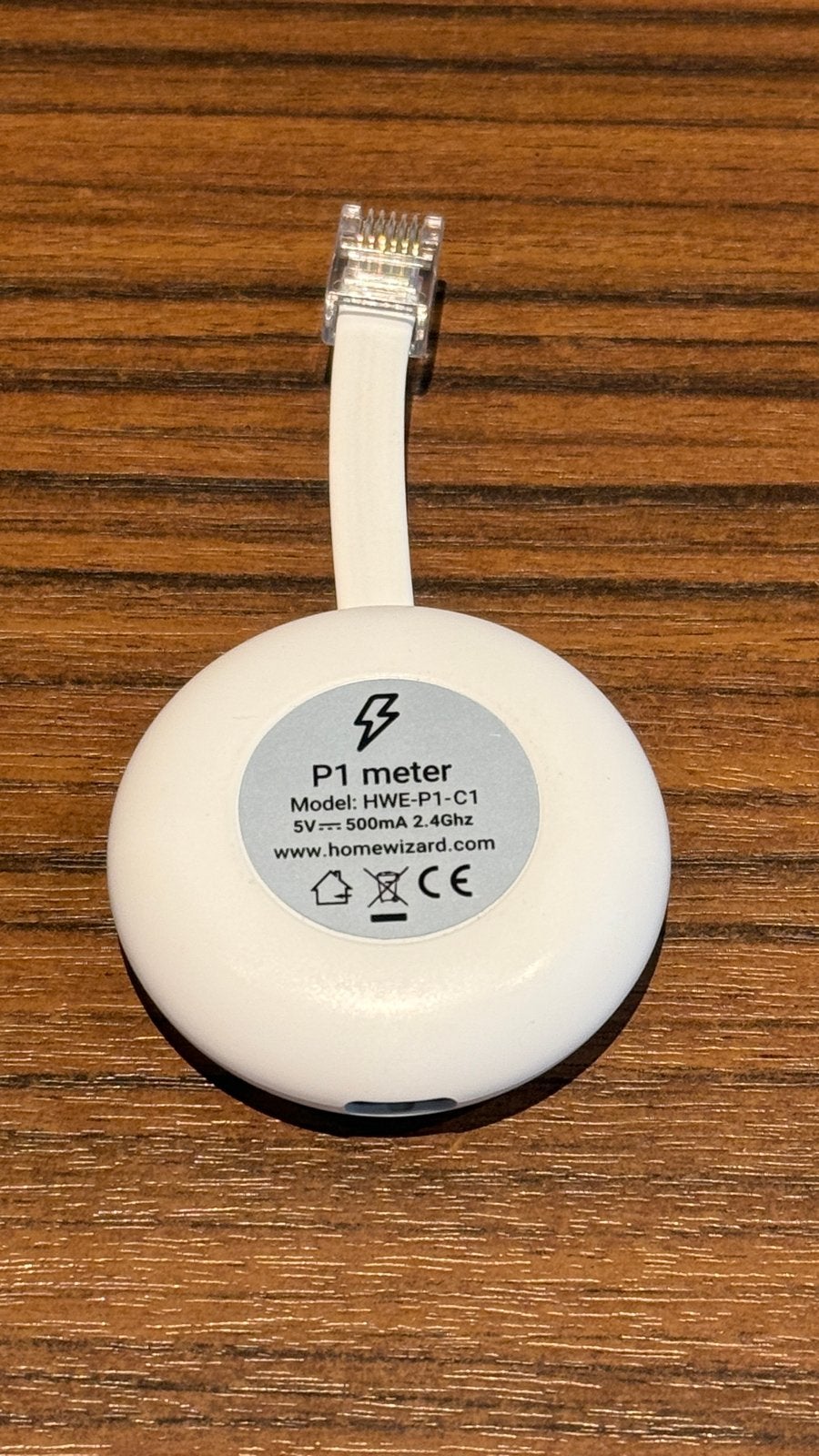 HomeWizard P1 meter HWE-P1-C1, Ophalen, Zo goed als nieuw, Wit, Kunststof