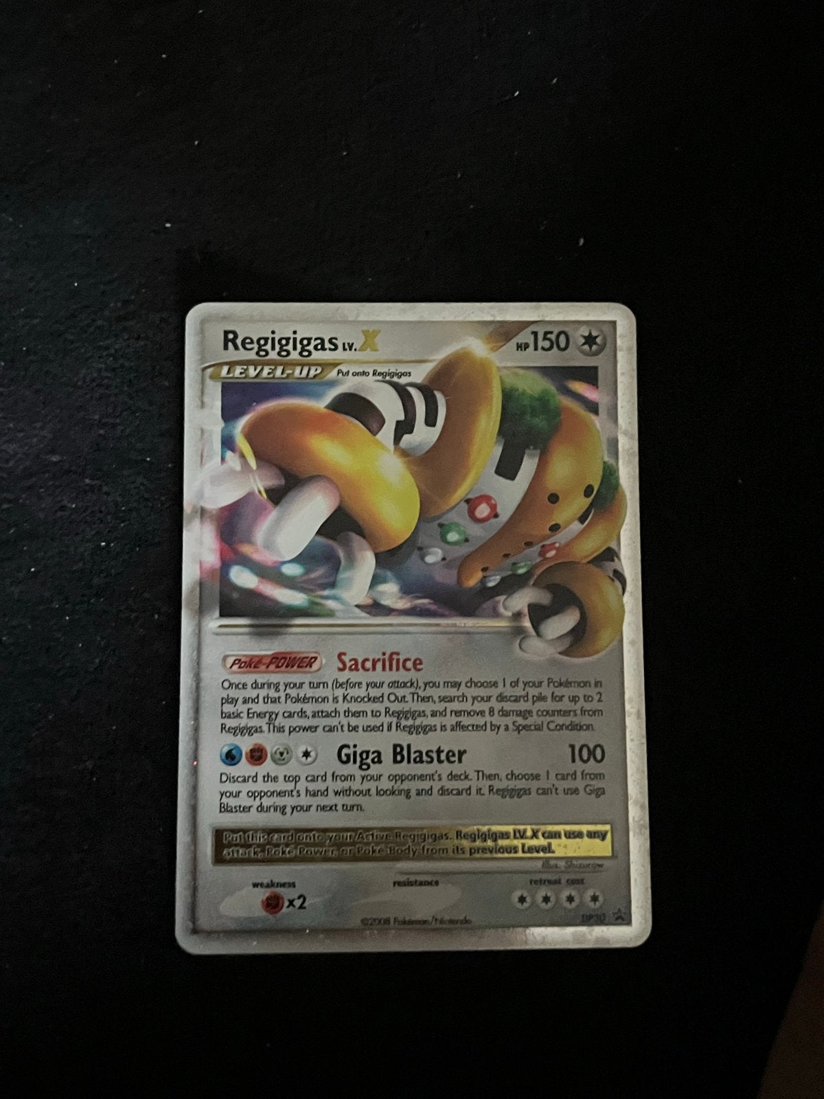 Regigigas Lv.X DP30 Pokémon Kaart, Ophalen of Verzenden, Zo goed als nieuw, Losse kaart, Foil