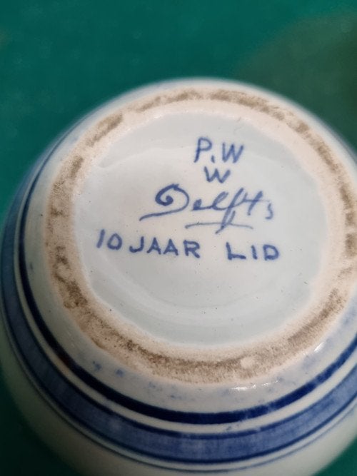 -	potjes delfts blauw 4 stuks, Ophalen of Verzenden