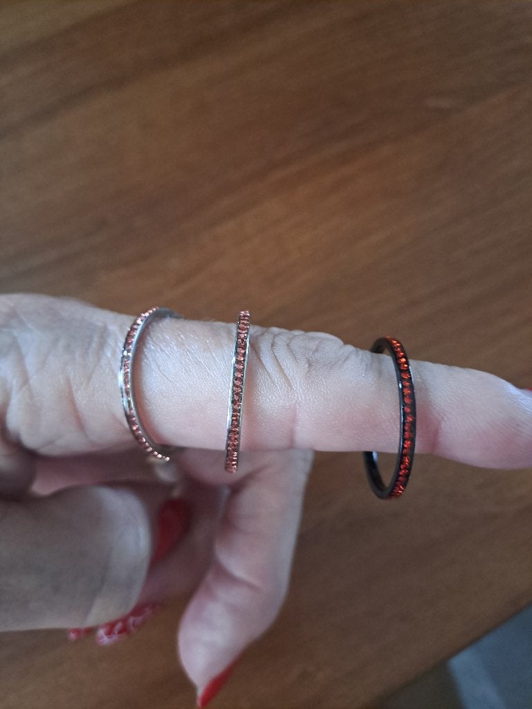 ixxxi vul ringen 2 (maat 20) 1 (maat 19) rood / roze, Sieraden, Tassen en Uiterlijk, IJzer of Staal, 19 tot 20, Ophalen of Verzenden