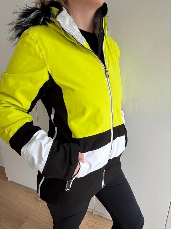 Luhta skijas S / 36 zwart felgroen geel neon, Luhta, Ophalen of Verzenden, Zo goed als nieuw, Jack