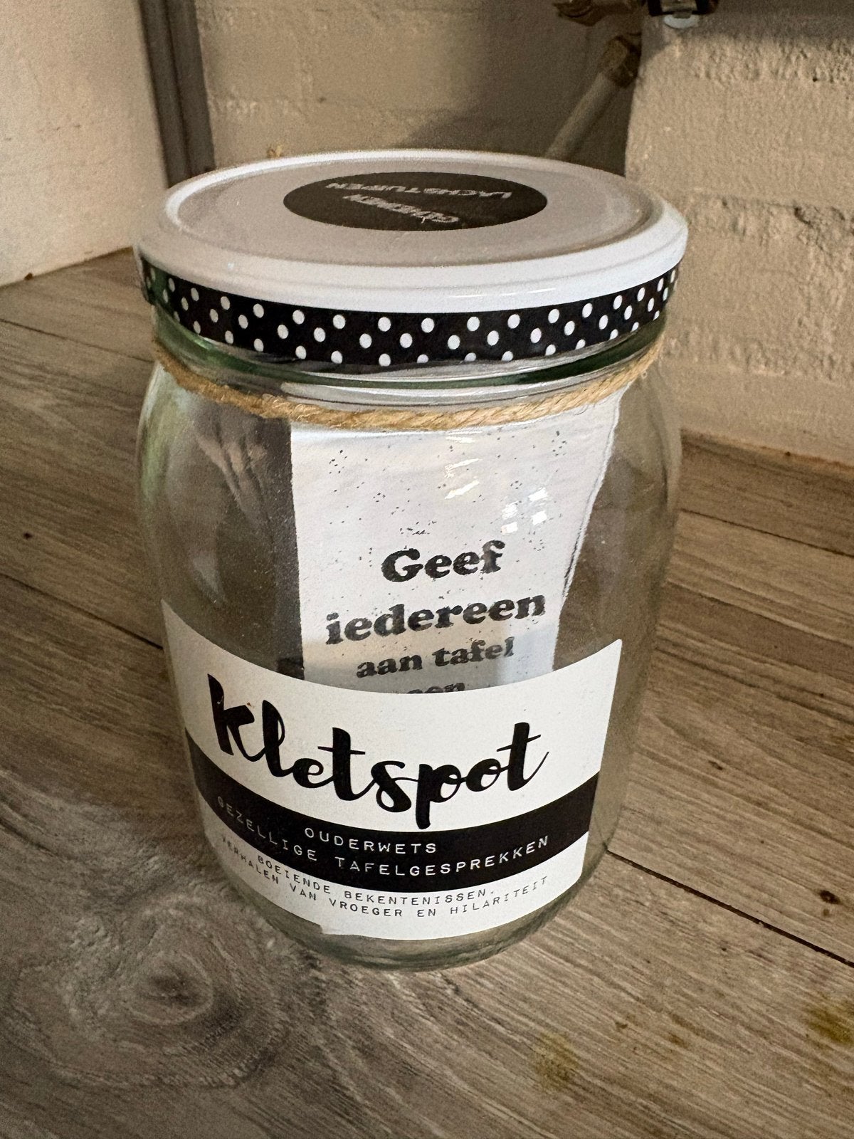 Kletspot voor gezellige tafelgesprekken, Ophalen, Zo goed als nieuw