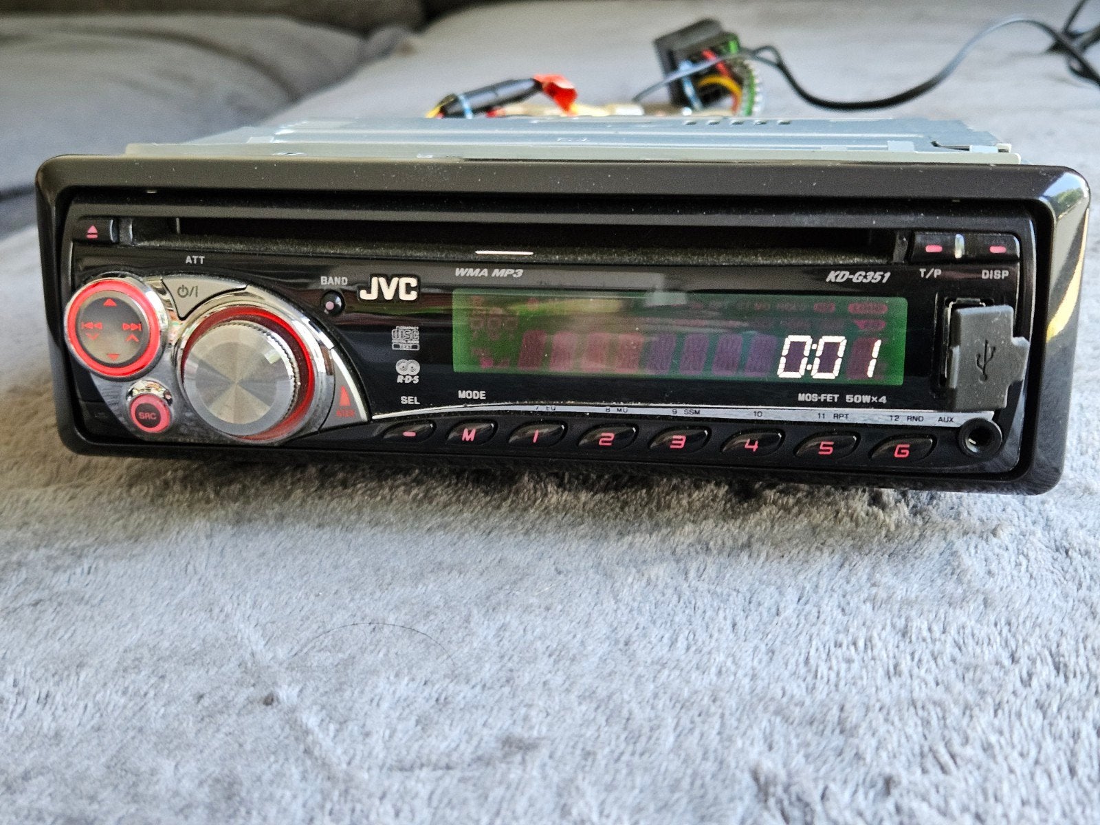JVC KD-G351 Autoradio met USB-aansluiting, Ophalen of Verzenden, Gebruikt