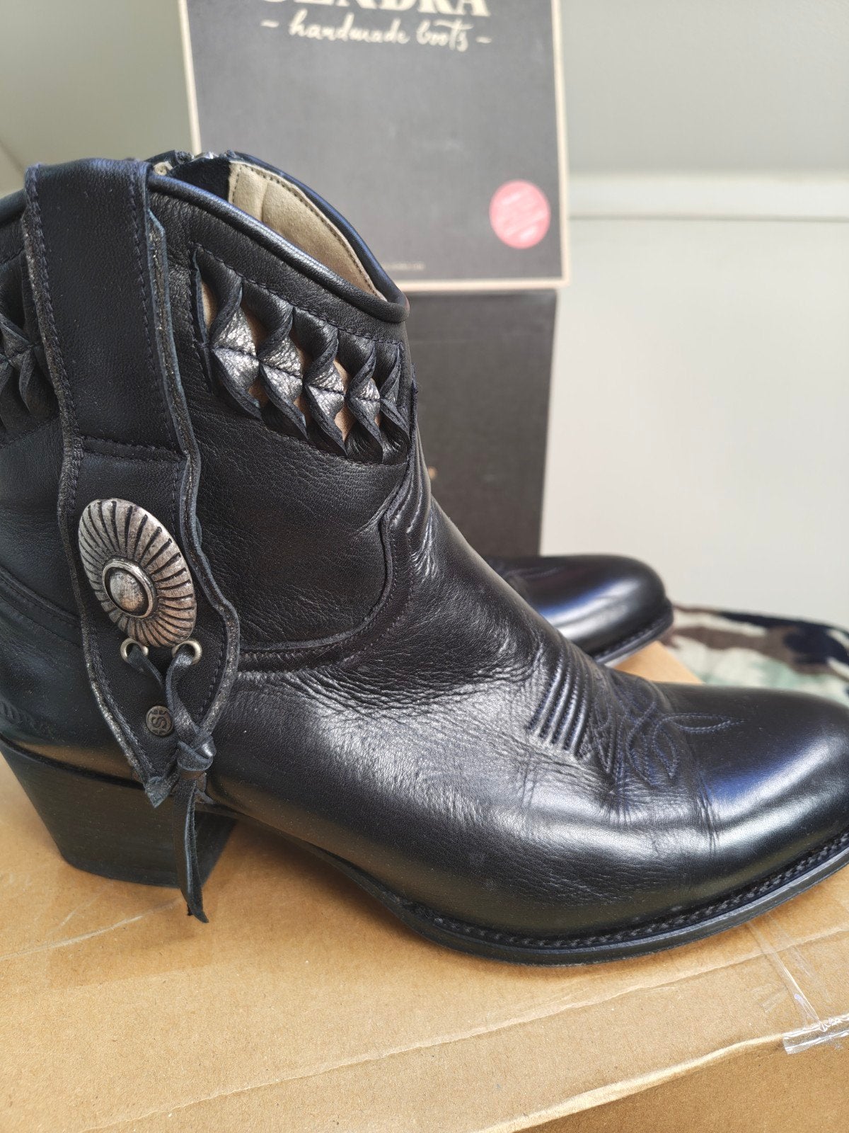 zwart leren Sendra laarzen maat 42 western cowboy, Kleding | Dames, Zwart, Lage of Enkellaarzen, Ophalen of Verzenden, Zo goed als nieuw