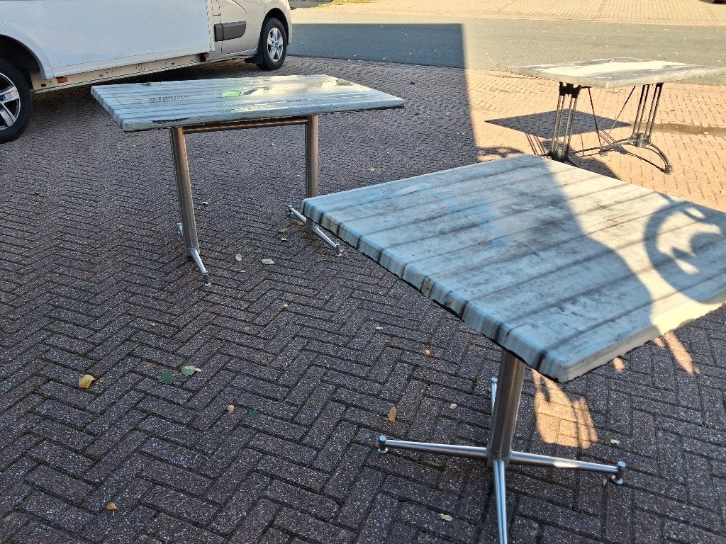 7+4 horeca terrastafels, Tuin en Terras, Ophalen, Gebruikt, Rechthoekig