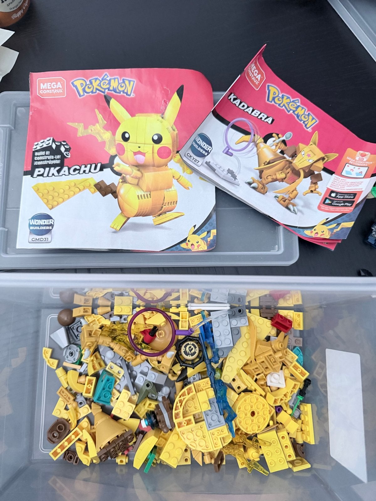 Mega Construx Pokémon Pikachu & Kadabra bouwsets, Ophalen of Verzenden, Gebruikt, Overige merken