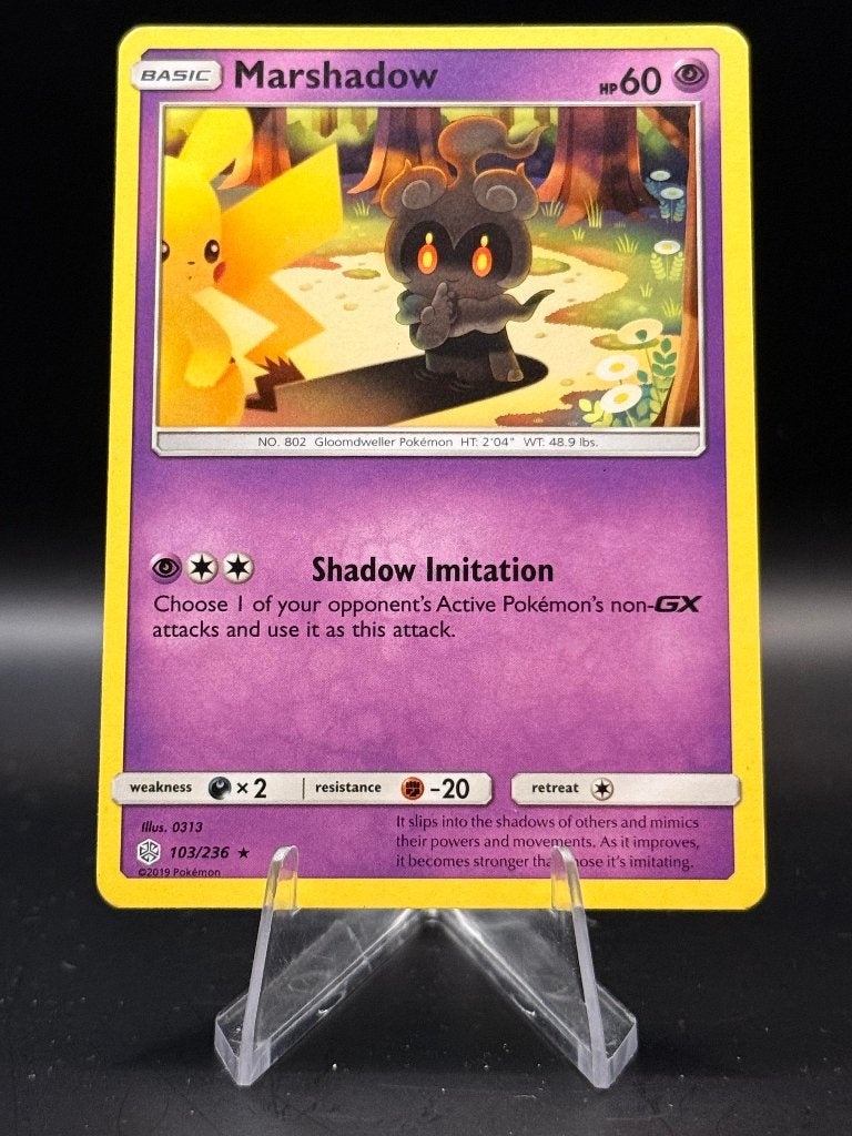 Marshadow Common 103 Engels EXC | Pokemon, Ophalen of Verzenden, Nieuw, Losse kaart