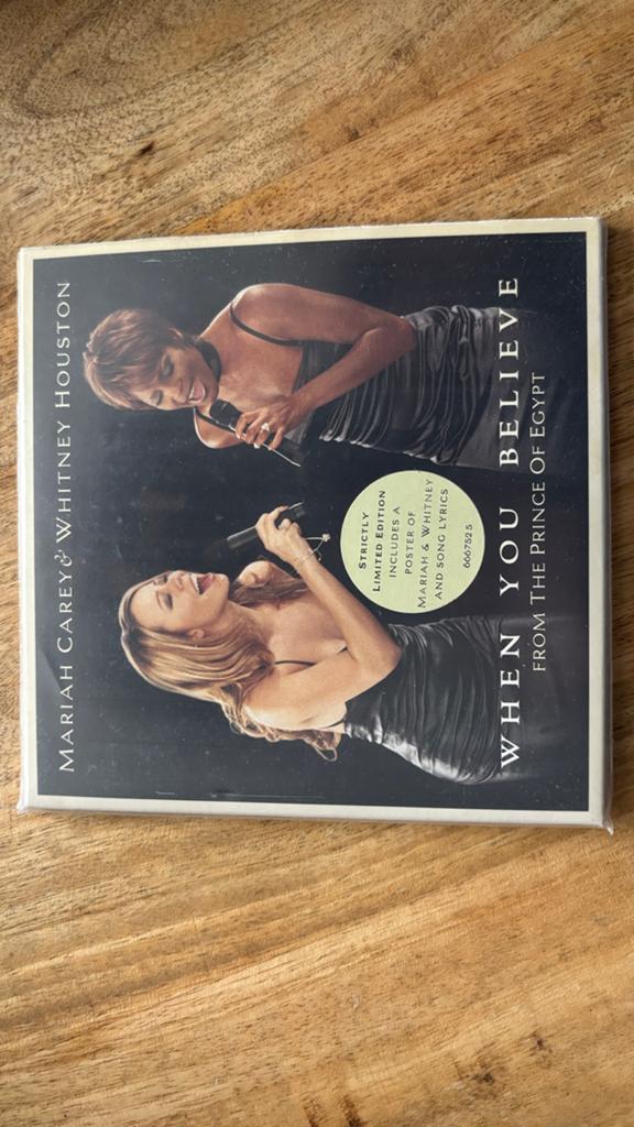 Mariah Carey & Whitney Houston - When You Believe CD, Maxi-single, Ophalen of Verzenden, 1 single, Pop