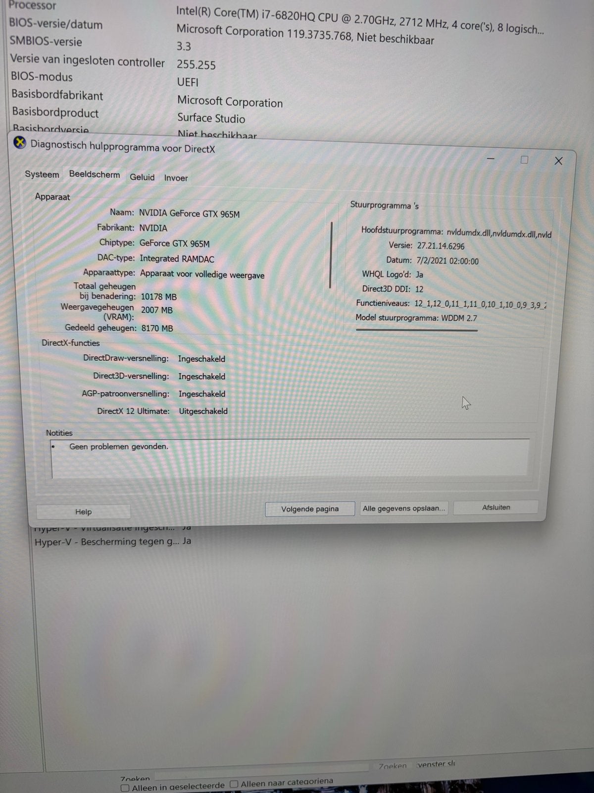 Microsoft Surface Studio - i7-6820HQ, 16GB RAM, Windows 11, Computers en Software, Gebruikt, 2 tot 3 Ghz, Ophalen of Verzenden