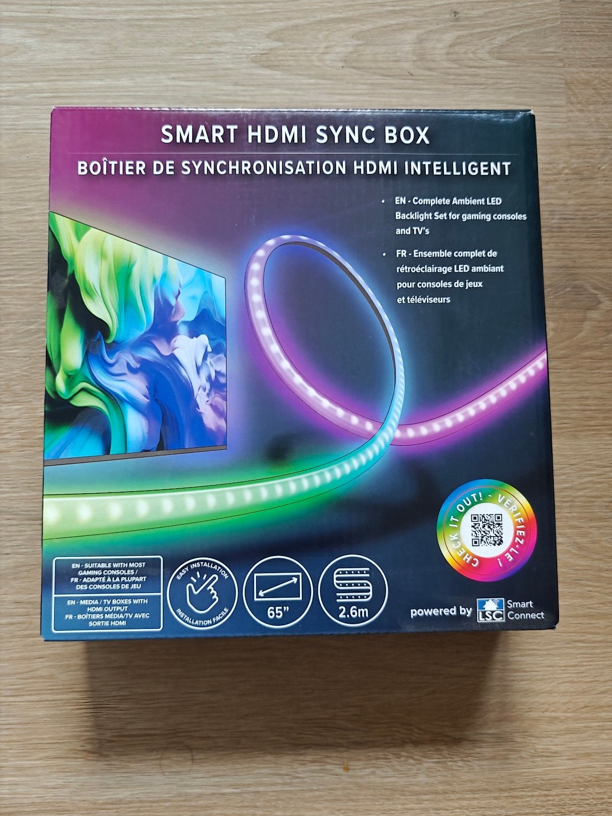 Smart HDMI Sync Box RGBIC LED Backlight Set 2.6m 65 inch, Ophalen