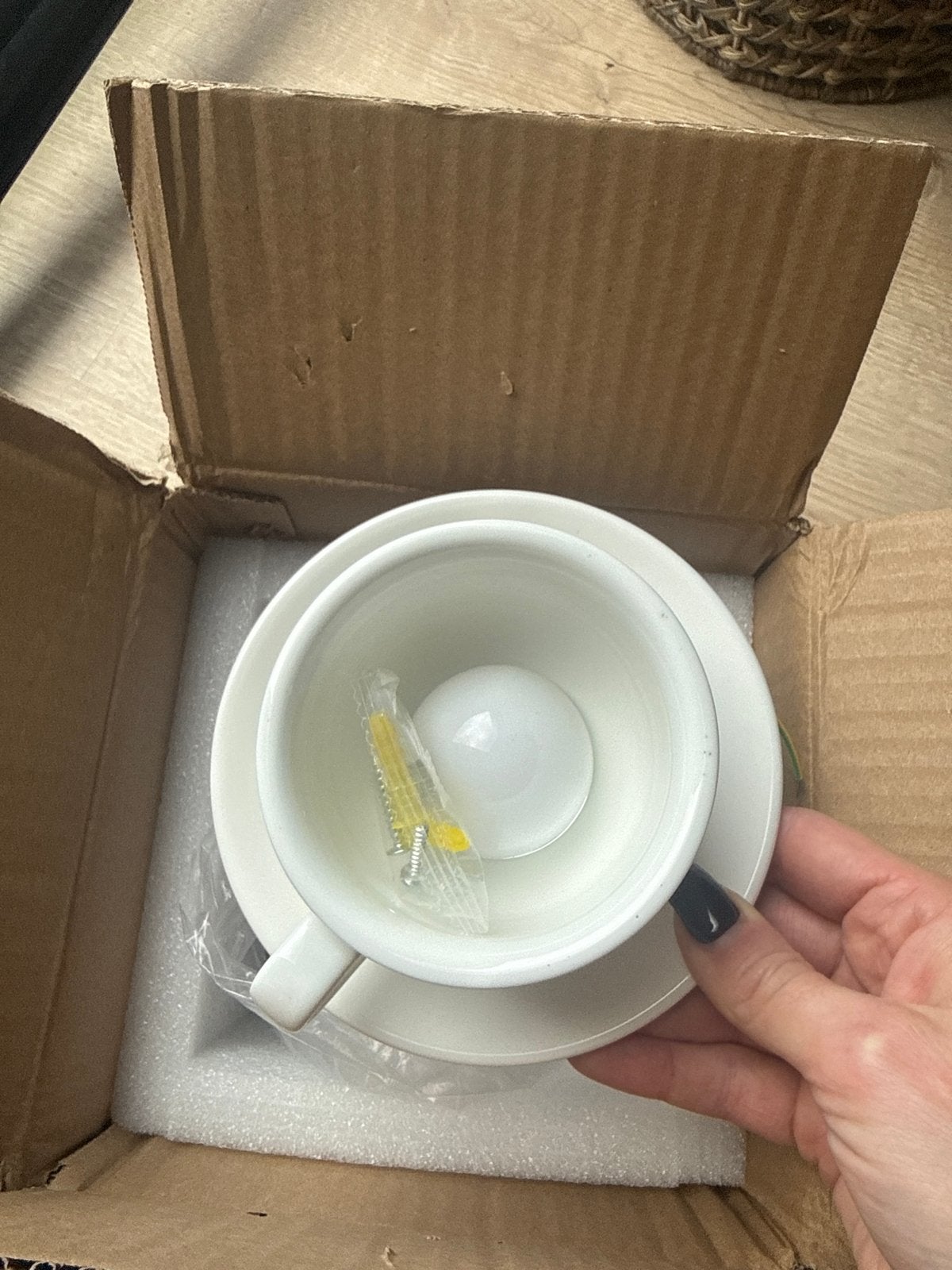 Nieuwe theekop lamp voor keuken of kamer decoratie, Wit, Overige merken, Nieuw, Overige fittingen