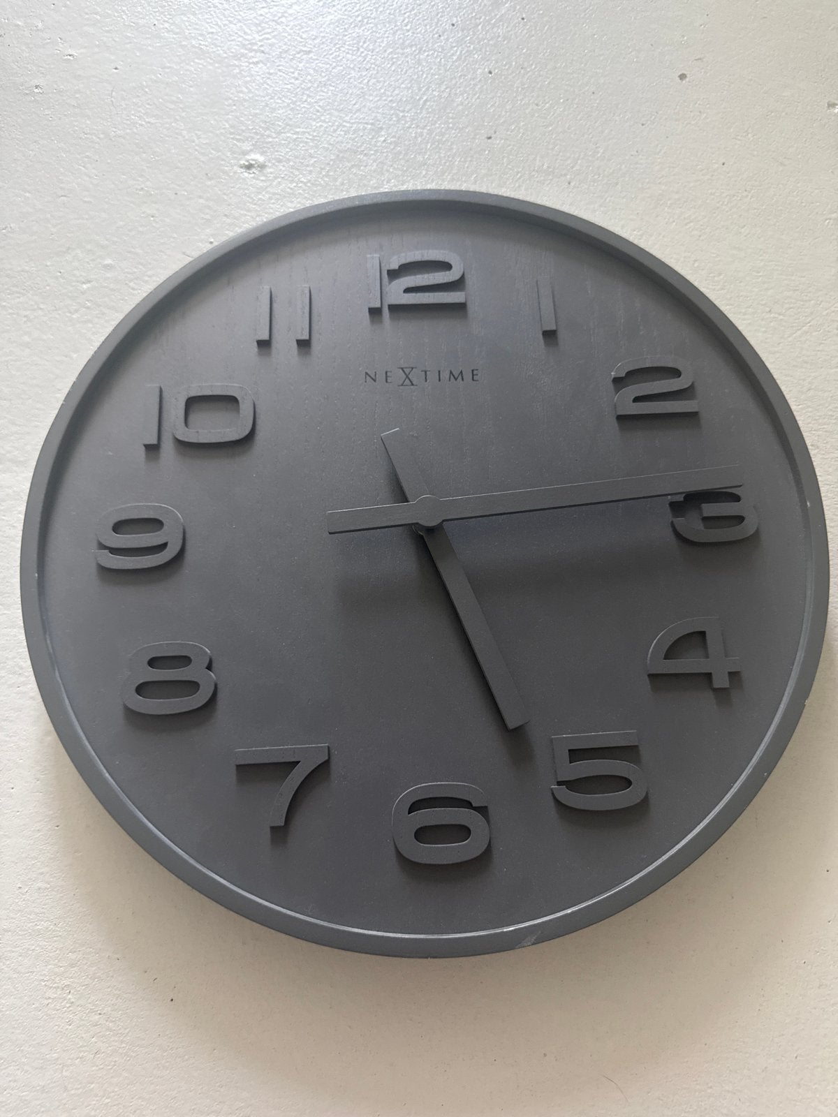 Moderne Nextime wandklok - Antracietgrijs, Wandklok, Grijs, Analoog, Werkt op batterijen